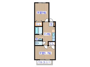 コージーコート小田原の物件間取画像